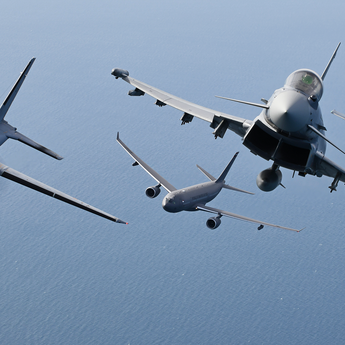 Formation flight C295, A330 MRTT, Eurofighter, A400M