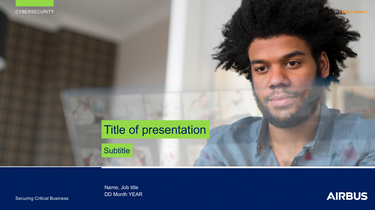 Example of an Airbus CyberSecurity PowerPoint title slide