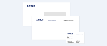 Airbus CyberSecurity envelope and business card