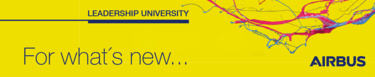 Leadership University What's new banner on yellow background
