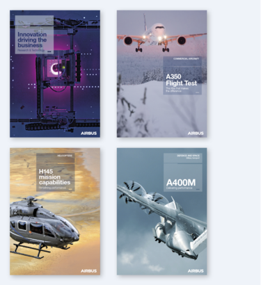 Title block on brochure covers