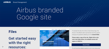 Screenshot of the Google Sites template