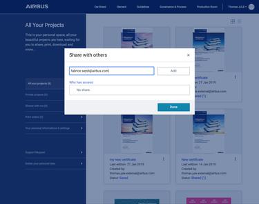 Share project option