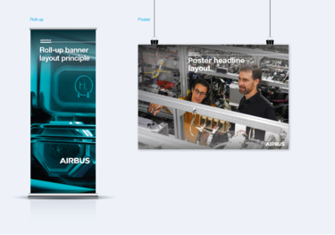 Airbus Aerostack roll-ups and posters