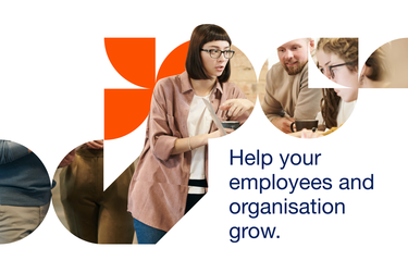 Layout example combining shapes, typography and images Layout example combining shapes, typography and images