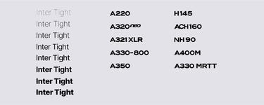 Typeface and product designations