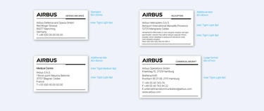 Stamp standard layout, layout with additional title, layout with additional text and large format layout
