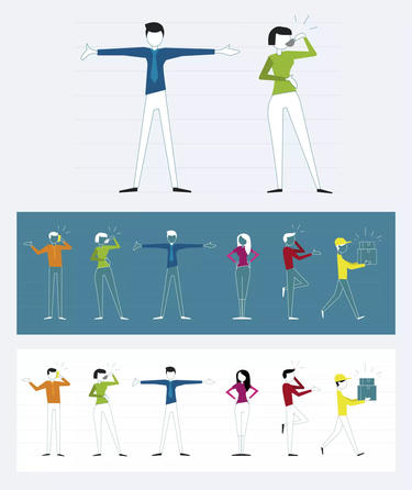 Sample of the Airbus characters design