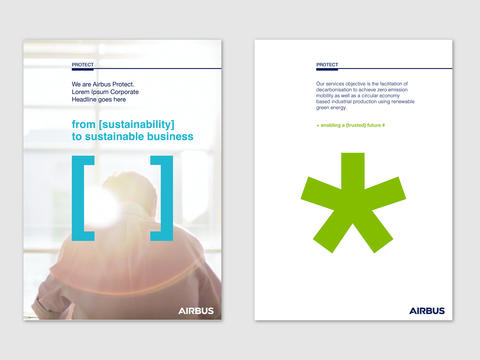 Two layout examples for brochure covers