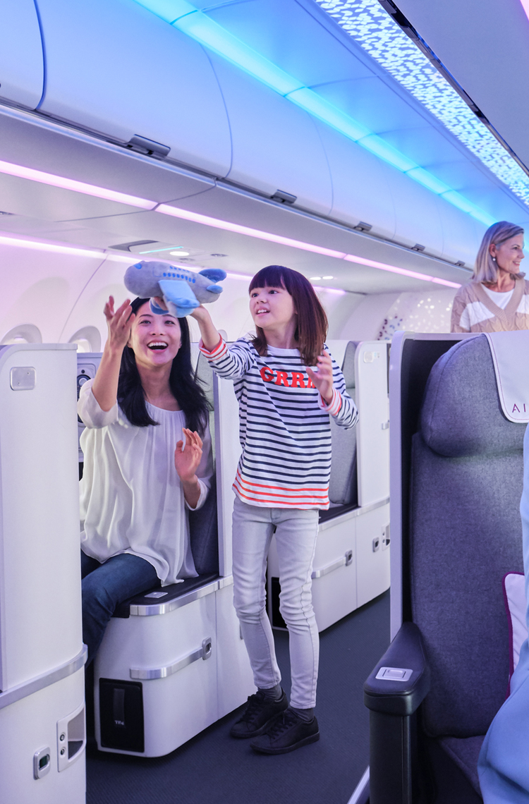 Airspace cabin with passengers