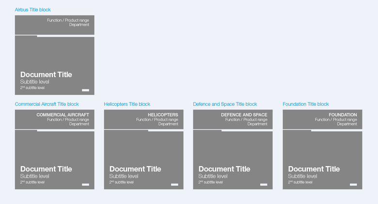 Overview of title blocks with descriptor