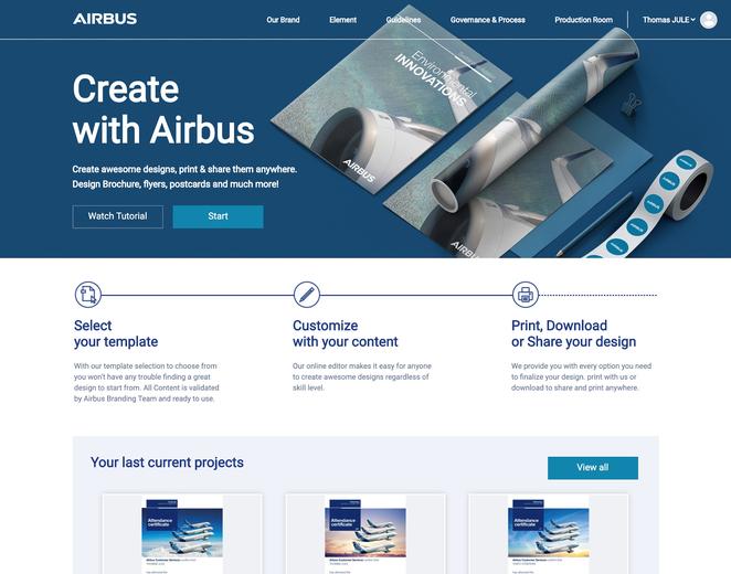 Landing page of the Production Room