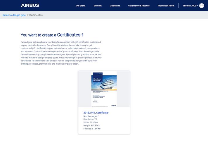 Certificate template