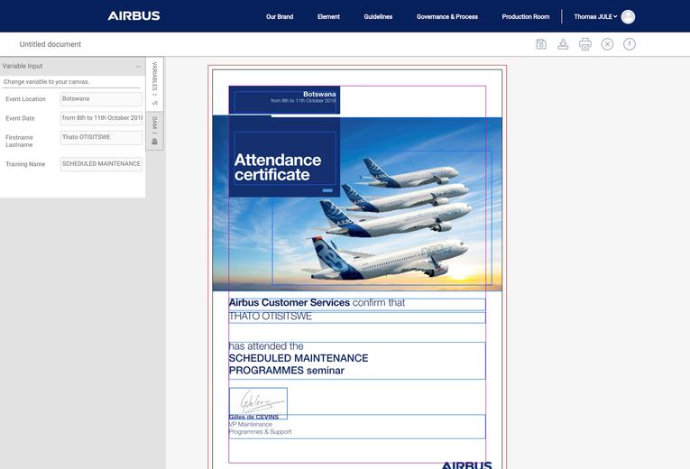 Edit certificate template