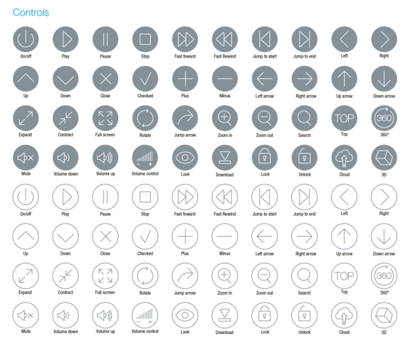 Controls icons