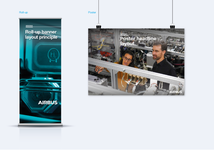Airbus Aerostack roll-ups and posters
