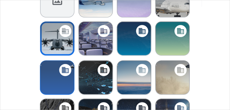 Screenshot of the Google Meet backgrounds which are available directly in Google Meet