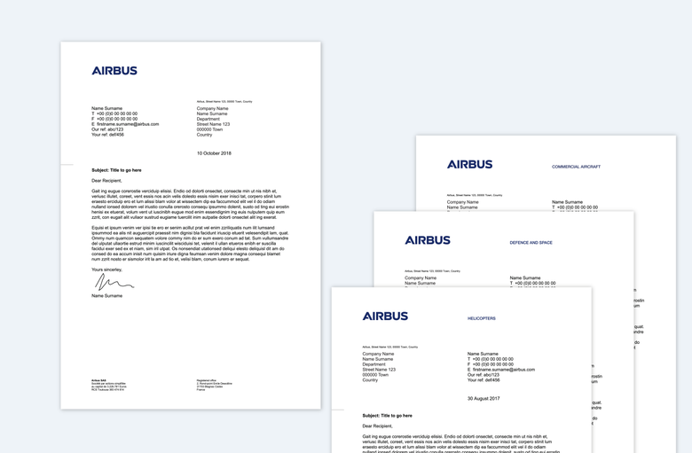 Letterhead layout