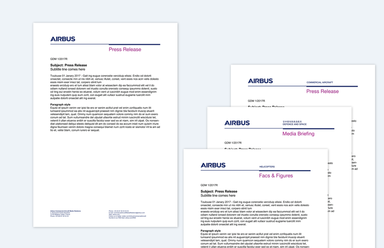 Press release layout