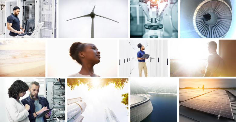 Twelve picture examples showing the photographic style