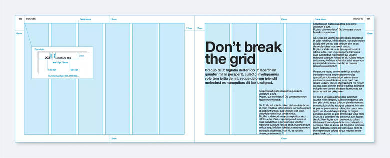 A4 landscape layout grid