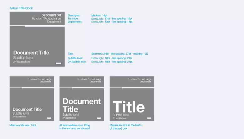 Font weights and sizes on the title block