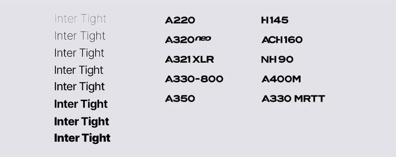 Typeface and product designations